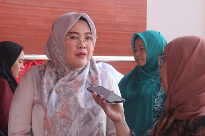 Kepala BKPSDM Kabupaten Bogor, Yunita Mustika Putri menjelaskan mengenai Gebyar Pelayanan Terpadu.