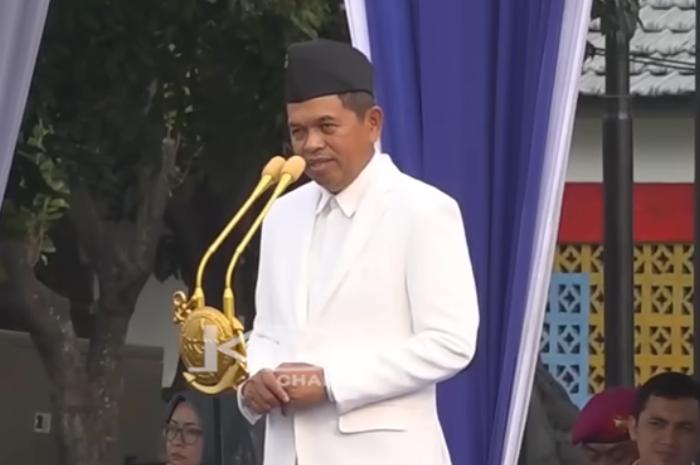 Gubernur Jawa Barat Dedi Mulyadi saat penutupan pendidikan gapura panca waluya.