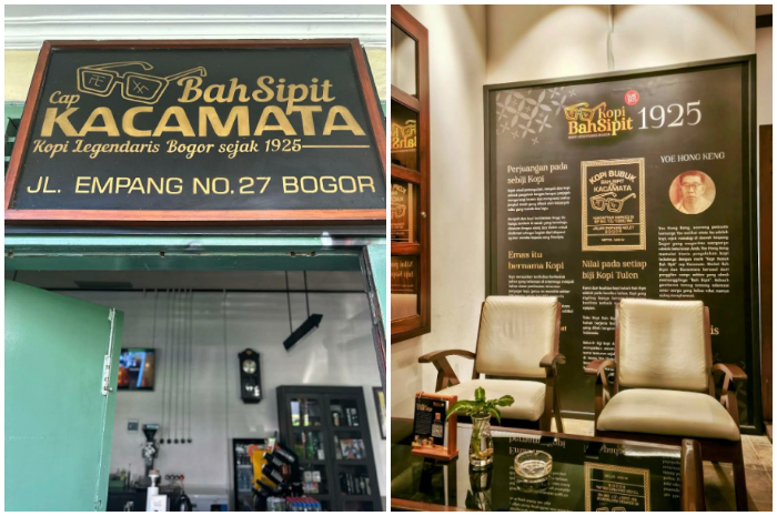 Kedai Kopi Bah Sipit Cap Kacamata di Jalan Empang, Bogor.