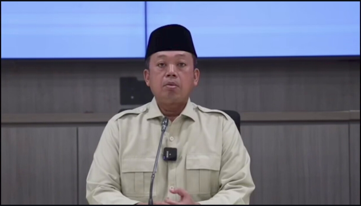 Menteri ATR/BPN Nusron Wahid saat menyampaikan keterangan.