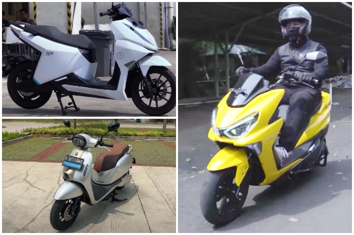 Sejumlah motor listrik yang beredar di pasar Indonesia.