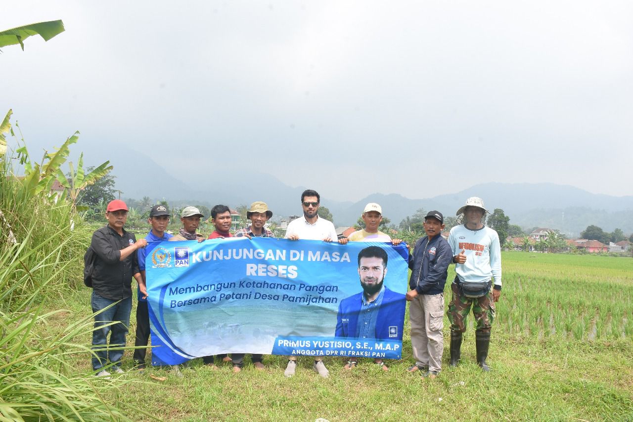 Anggota DPR RI Fraksi PAN, Primus Yustisio menyatakan dukungannya terhadap upaya memperkuat ketahanan pangan di Kabupaten Bogor.