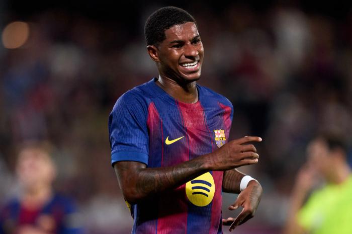 Marcus Rashford yang kini berseragam Barcelona