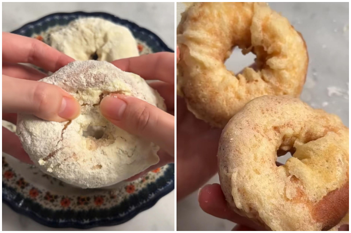 Donat susu crispy yang lembut ketemu lapisan renyah, rasanya bikin nagih.
