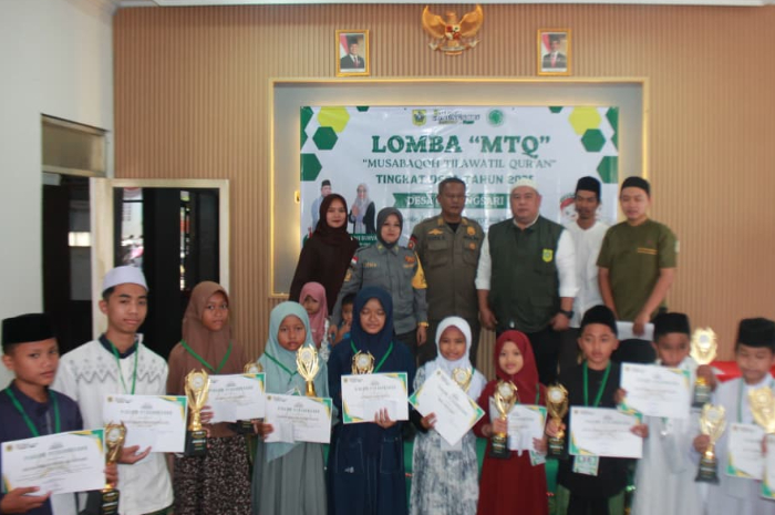 Kegiatan Semarak MTQ di Desa Gunung Sari, Kecamatan Citeureup, Kabupaten Bogor, Sabtu, 16 Agustus 2025.