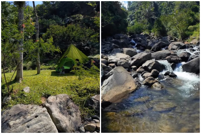 Suasana River Camp di kawasan Megamendung, Bogor.
