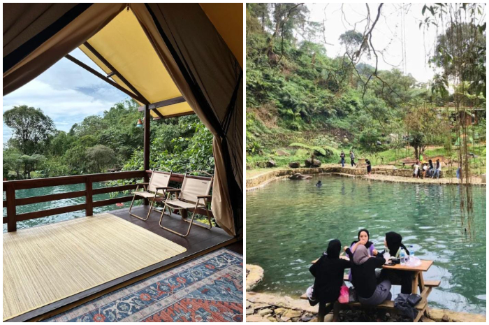 Suasana Telaga Batu di Pamijahan Kabupaten Bogor.