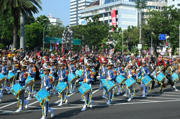 Kirab budaya acara HUT RI ke-80 dari Monas menuju Istana Merdeka