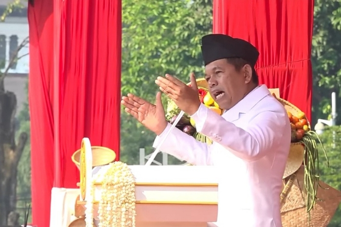 Gubernur Jawa Barat Dedi Mulyadi membahas pendidikan dalam pidato hari kemerdekaan Indonesia yang ke-80.&nbsp;