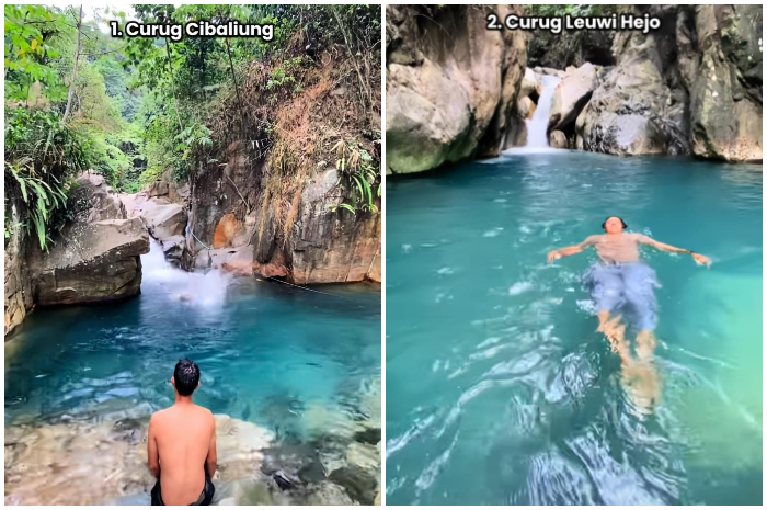 Main ke curug bening di kawasan Sentul, Bogor, bikin healing makin fresh.