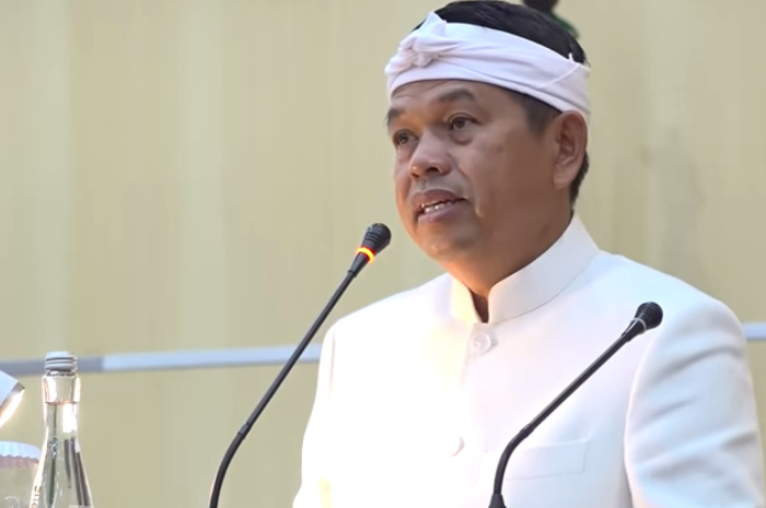 Gubernur Jawa Barat Dedi Mulyadi saat berpidato dalam sebuah acara beberapa waktu lalu.