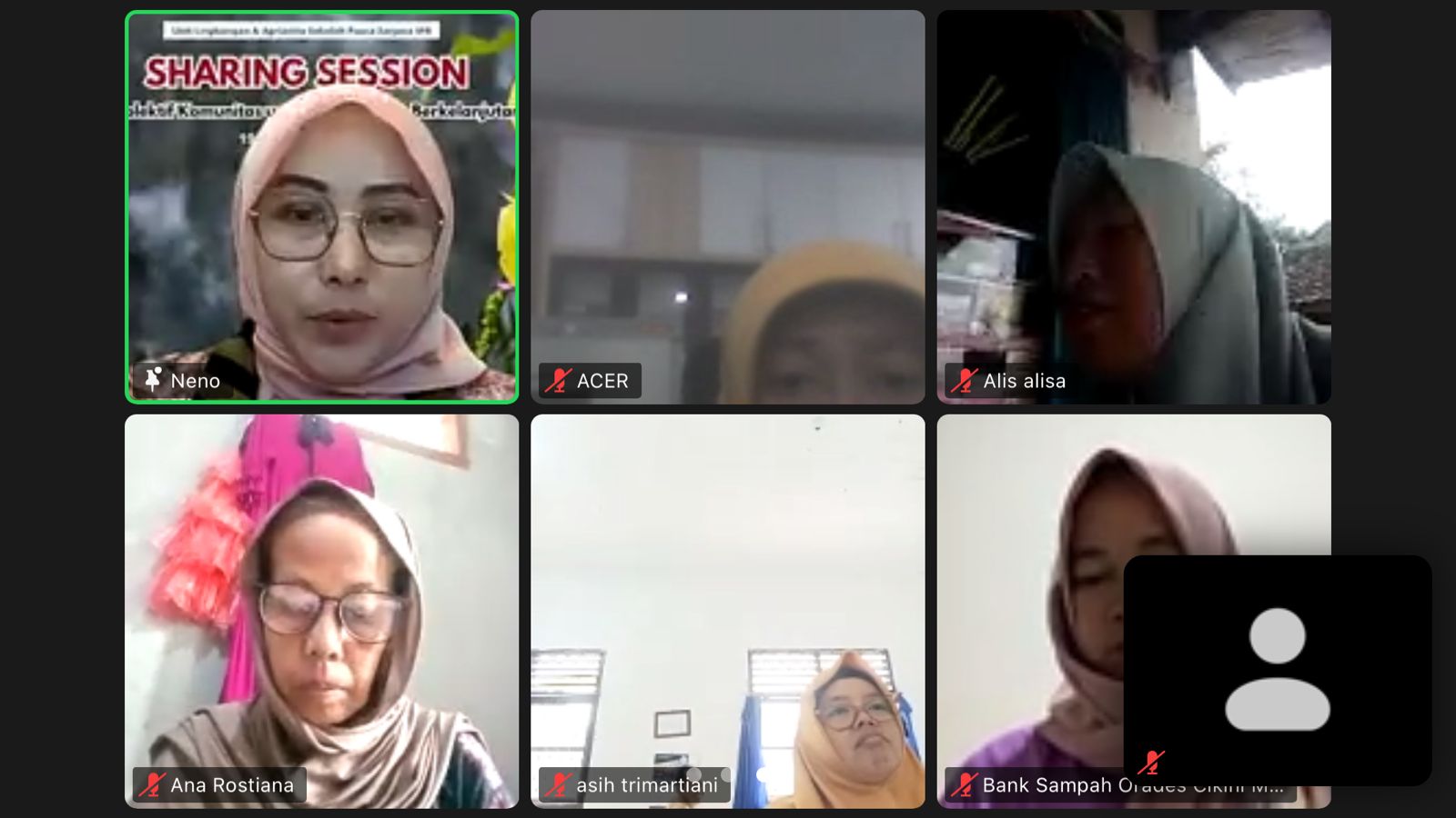 Tangkapan layar webinar pengelolaan sampah Agrianita IPB&nbsp;University.