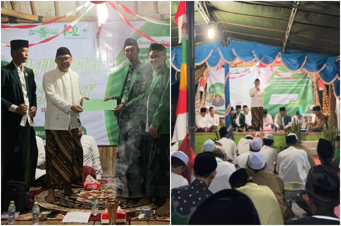 Ketua PCNU Kabupaten Bogor Gus Abdul Somad saat hadir di&nbsp;&nbsp;Majelis Ta&rsquo;lim Darul Mustofa, Desa Cibeuteung Muara, Kecamatam Ciseeng.