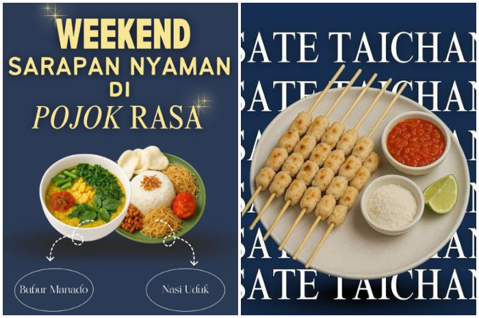 Menu sate taichan yang enak di Pojok Raya Vila Bogor Indah.