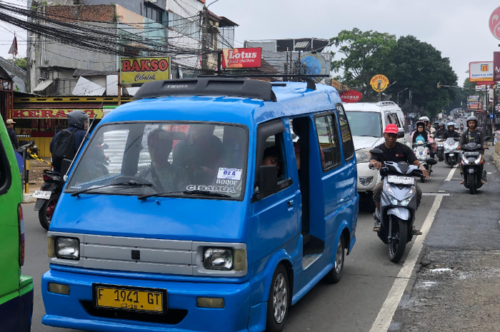 Kondisi kemacetan di ruas Jalan Raya Tajur Kota Bogor.