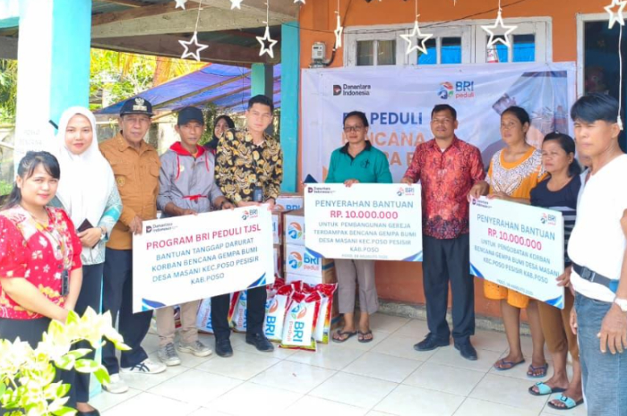 BRI Peduli menyalurkan bantuan untuk masyarakat Poso, Sulawesi Tengah.