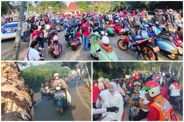 Suasana riding bareng bikers Kota depok