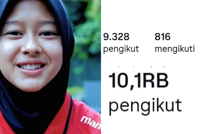Followers Diva Aulia Putri meningkat setelah tampil memukau bersama Timnas Indonesia Putri U-16.