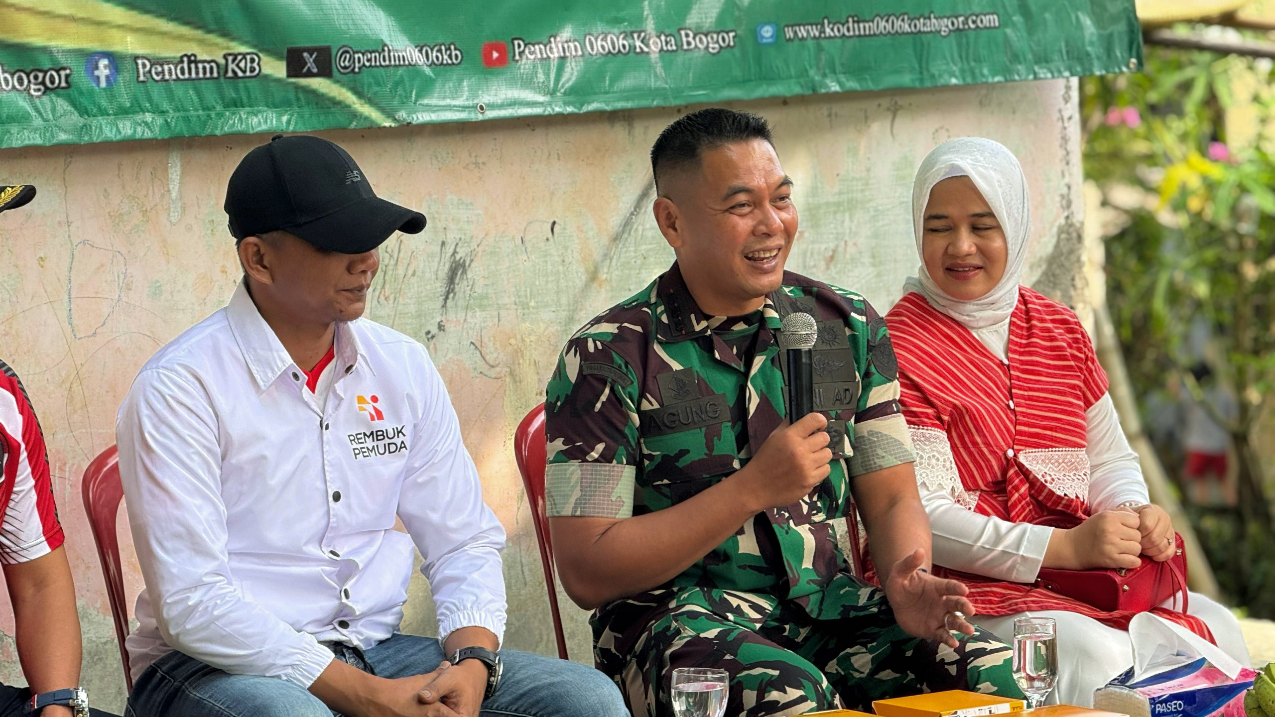 Peresmian sumber air yang dilakukan pemugaran oleh Kodim 0606 Kota Bogor.