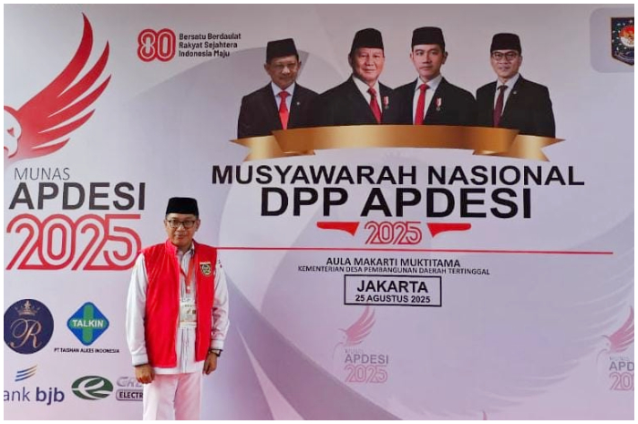 Ketua Apdesi Kabupaten Bogor saat hadiri Munas Apdesi.