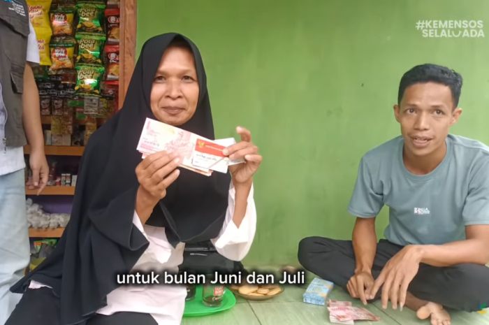 Ilustrasi penyaluran bantuan sosial (bansos).&nbsp;
