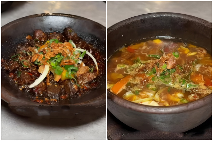 Iga empuk, bumbu nendang, disajikan panas-panas di tembikar, hanya di Iga Si Kembar.