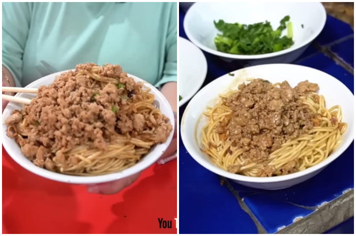 Porsi melimpah Mie Ayam Bangka AL di Bogor