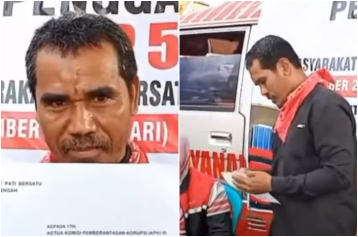Warga Kabupaten Pati mengirimkan surat untuk KPK.