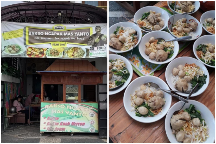 Bakso Ngapak Mas Yanto, bakso mercom viral di Bogor yang memilki nuansa coffeeshop.