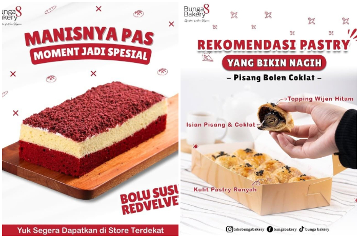 Bunga Bakery buka cabang baru di Kebon Pedes! Nikmati promo soft opening diskon hingga 20 persen.