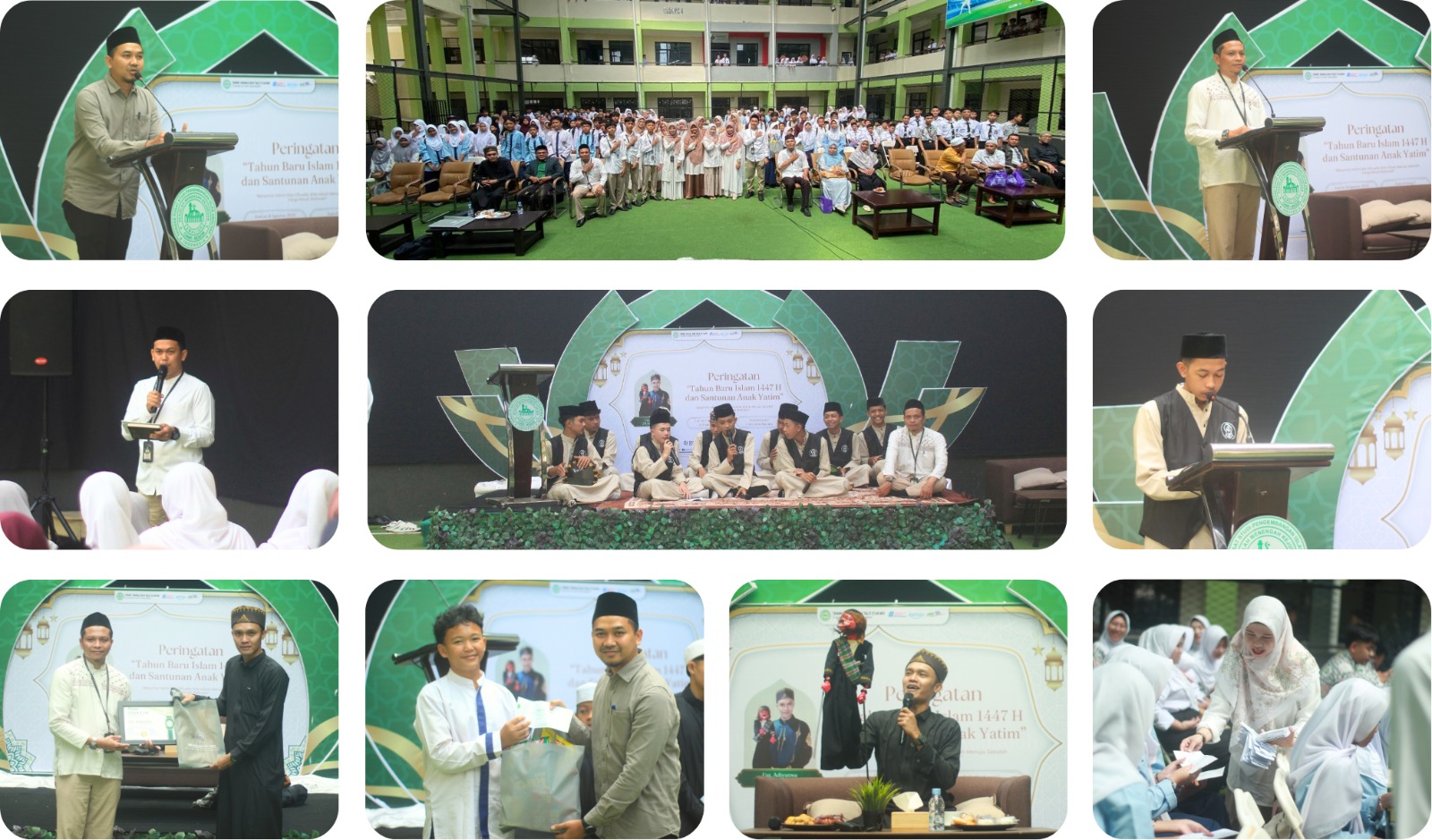 Santunan anak yatim dan dhuafa di SMK Amaliah 1 dan 2 Ciawi, Kabupaten Bogor.