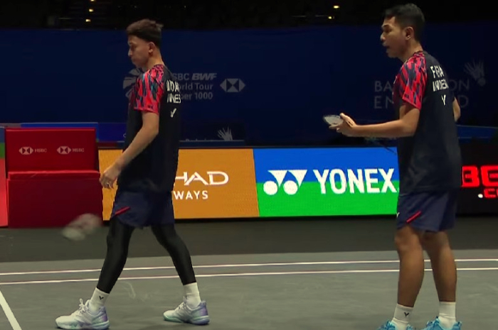 Ganda putra andalan Indonesia, Fajar Alfian dan Rian Ardianto.