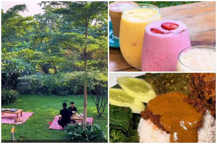 Verdant Coffee and Eatery di tepi Sungai Ciliwung