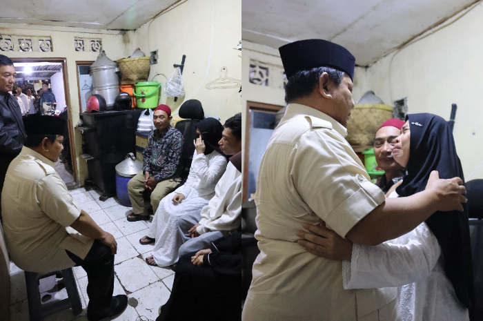 BERDUKA : Presiden Indonesia, Prabowo Subianto melayat langsung ke rumah duka Affan Kurniawan.