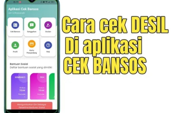 Ilustrasi memeriksa status desil menggunakan aplikasi Cek Bansos