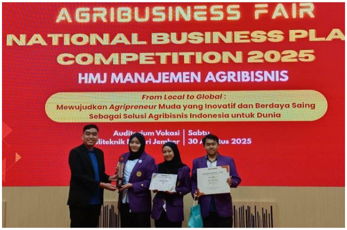 Tim FEB Unpak Bogor yang meraih Juara II dalam Kompetisi National Business Plan Competition Agribusiness Fair.