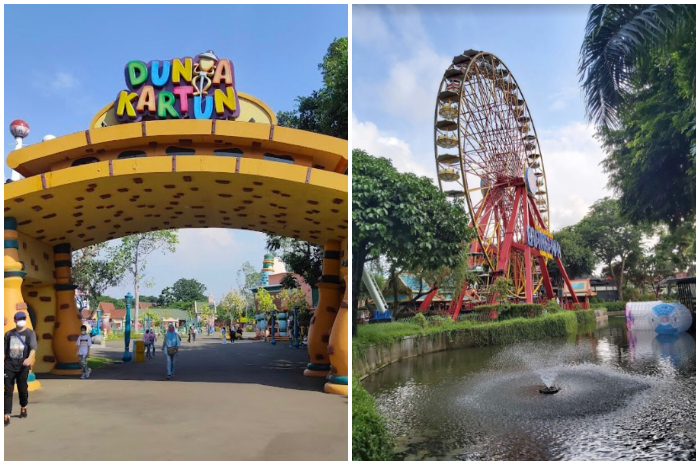 Sejumlah wahana di dalam kawasan Dufan, Ancol Jakarta.