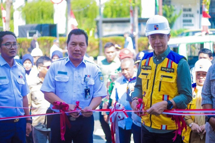 Proses peresmian akses baru ke Stasiun Bogor.