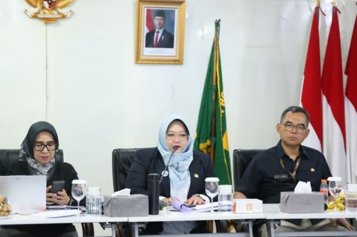 Sekda Kabupaten Bogor bersama Direktur RSUD Bakti Pajajaran dalam pertemuan wawancara dengan Kementerian PAN-RB