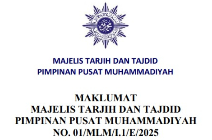 Maklumat Majelis Tarjh dan Tajdid Pimpinan Pusat Muhammadiyah