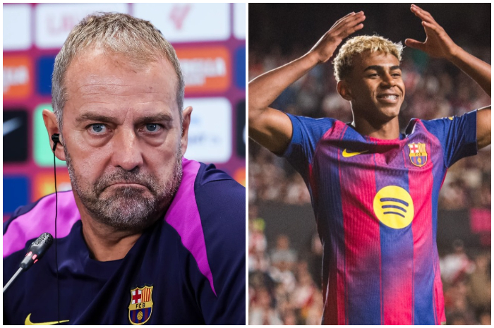 Pelatih Barcelona, Hansi Flick, kecewa dengan cedera yang dialami Lamine Yamal usai membela Timnas Spanyol.