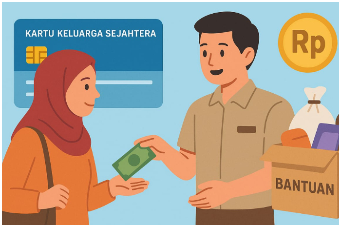 Ilustrasi pencairan Bansos PKH dan BPNT&nbsp;Tahap III.
