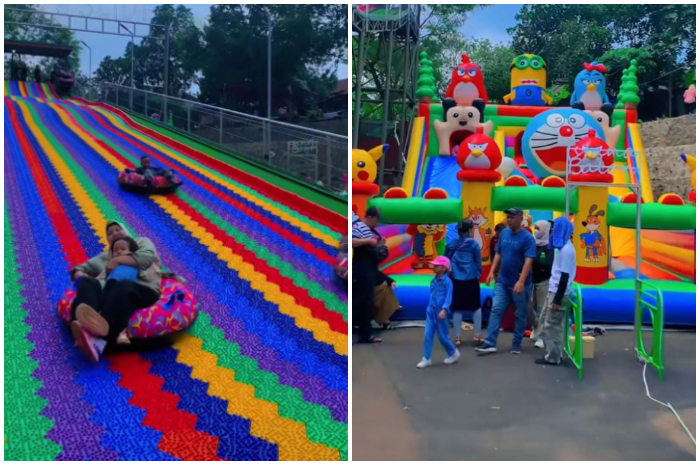Suasana wahana di dalam kawasan Depok Fantasy Land.