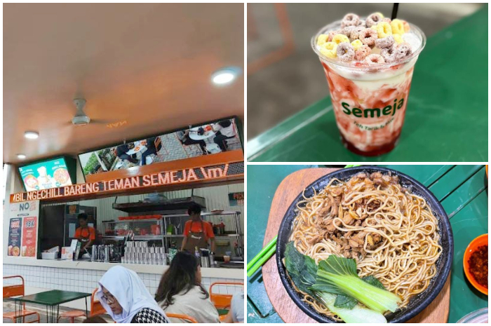 Suasana dan menu di Semeja Pakansari Bogor.&nbsp;