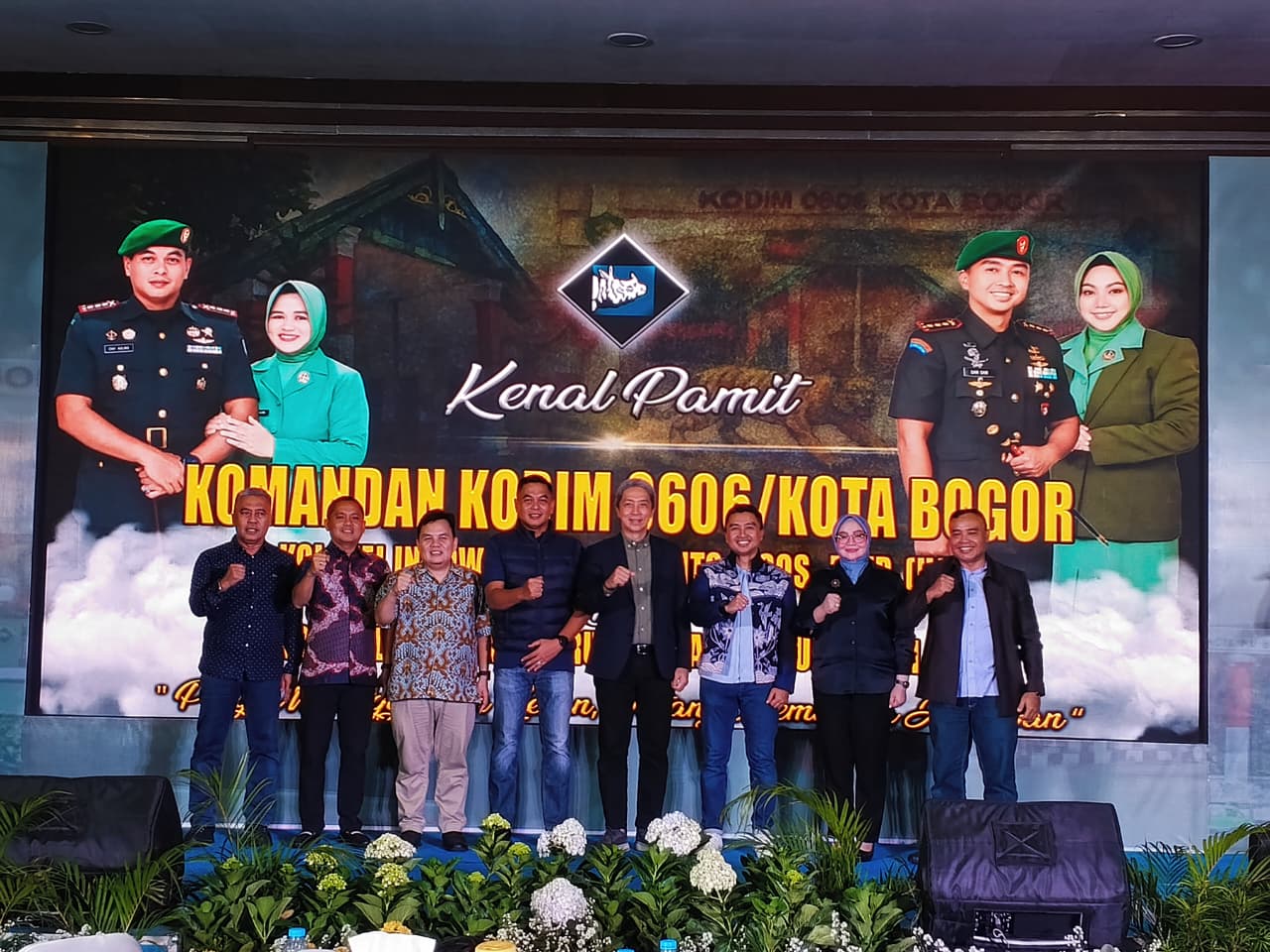 Foto bersama Forkopimda dengan dalam acara Kenal Pamit Dandim Kota Bogor.