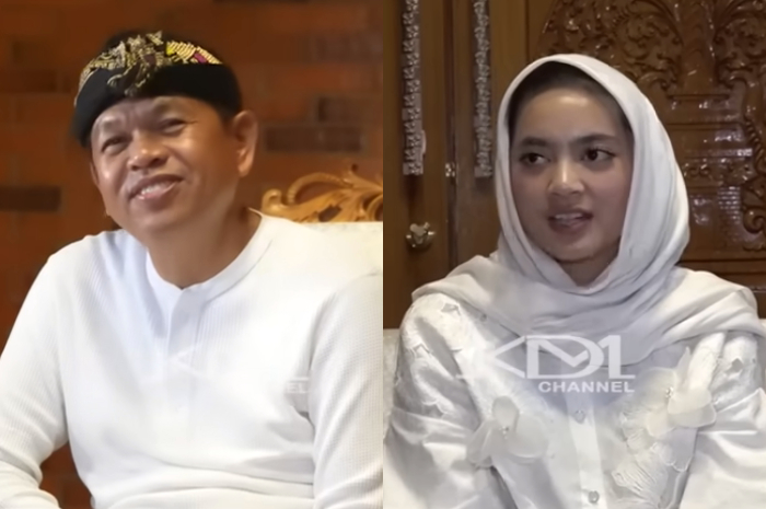 Gubernur Jawa Barat Dedi Mulyadi bersama Syifa, wanita asal Soreng, Kabupaten Bandung Barat yang viral disebut mirip dengan Ni Hyang.