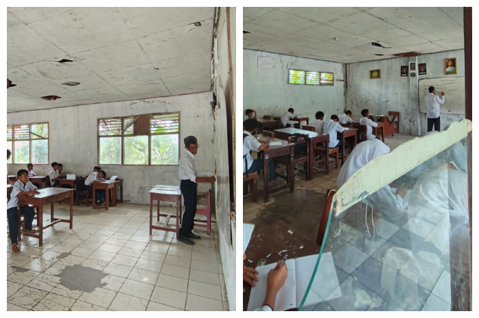 Kondisi MTs Muhammadiyah Sipak, Desa Sipak, Kecamatan Jasinga, Kabupaten Bogor, sangat memprihatinkan.
