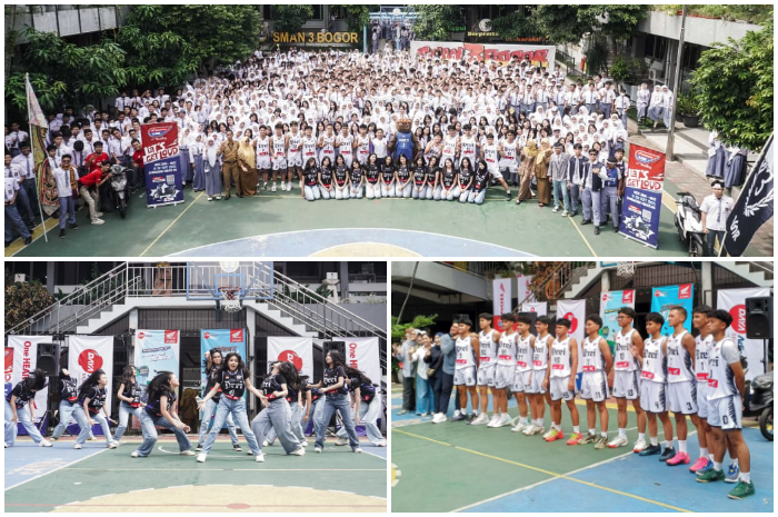 Keseruan Roadshow Honda DBL with Kopi Good Day West Java West di SMAN 3 Kota Bogor.