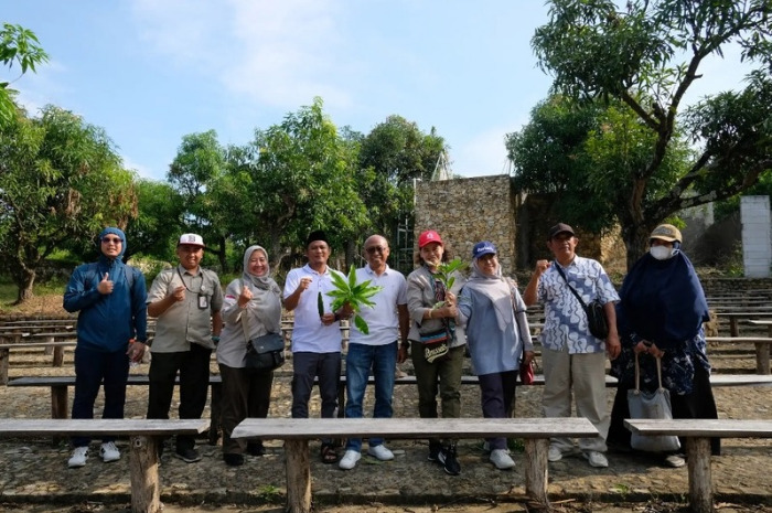 Beberapa peneliti BRIN saat mengunjungi kawasan petani mangga di Cirebon.&nbsp;