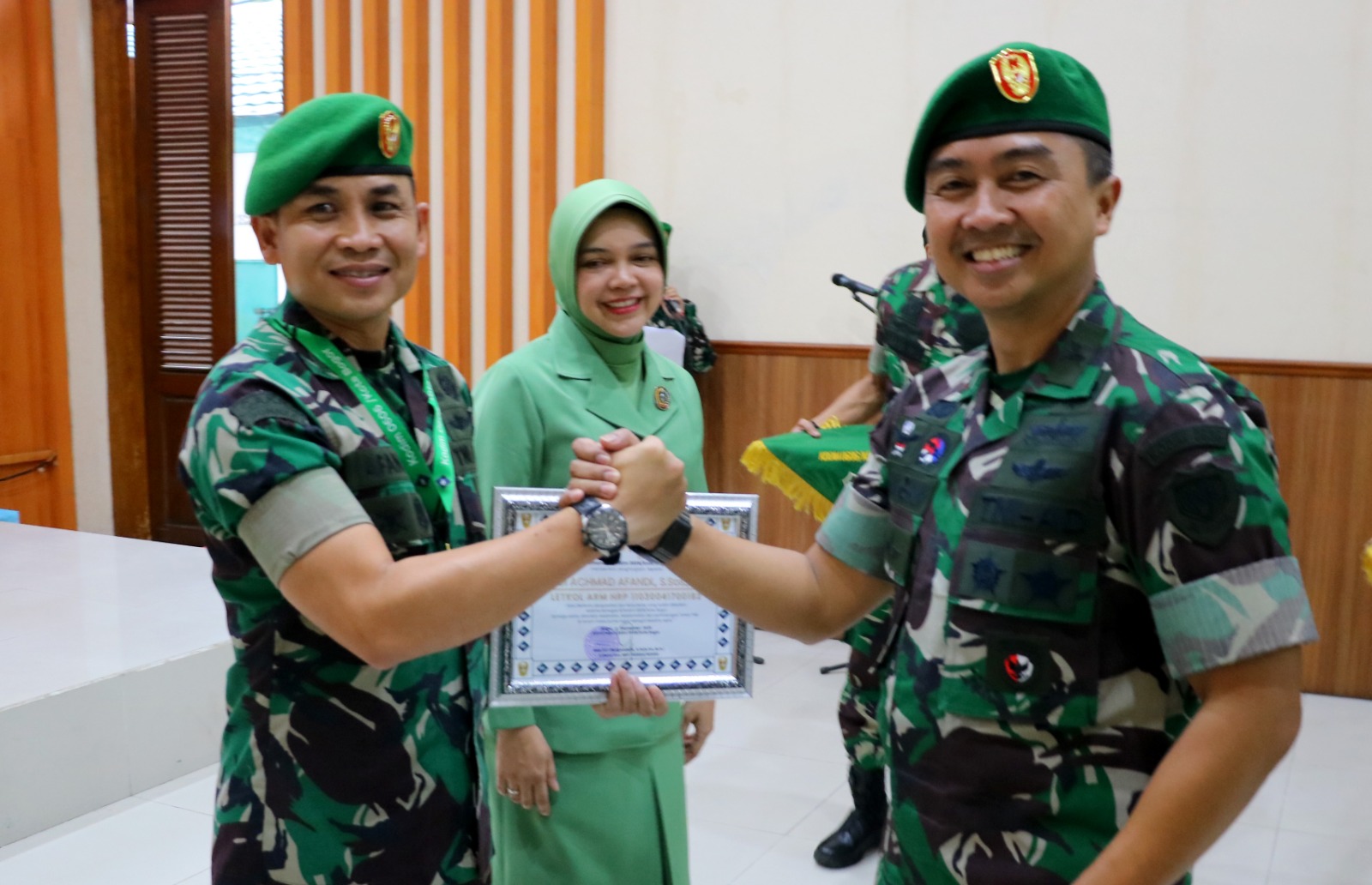 Dandim 0606 Kota Bogor, Letkol Kav Gangan Rusganda pimpin pelepasan Wakil Komandan Distrik Militer (Kasdim) di Makodim Kota Bogor, Selasa (9/9/2025).